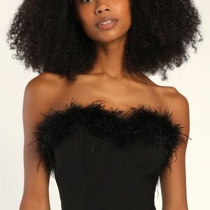 Lulus XL Chic Feather Crop Top